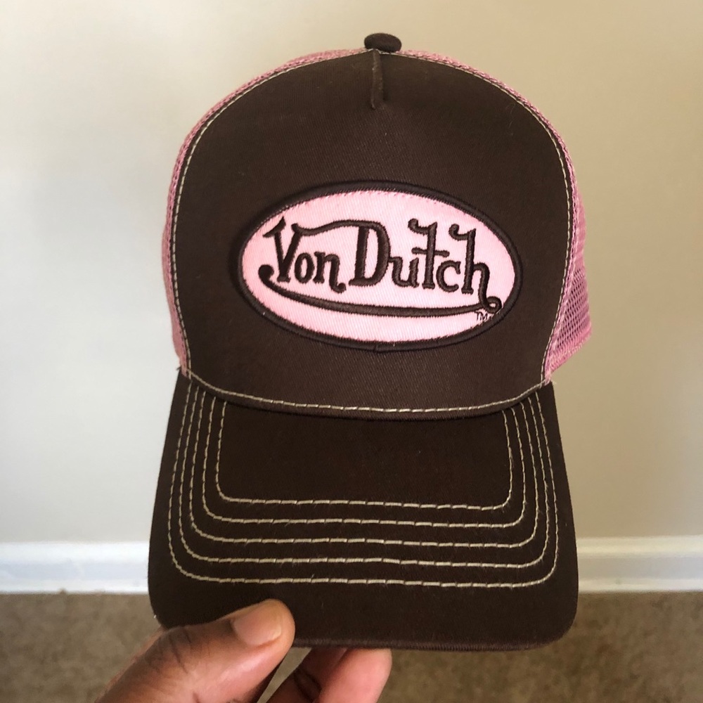 Von Dutch Brown & Pink Trucker Hat